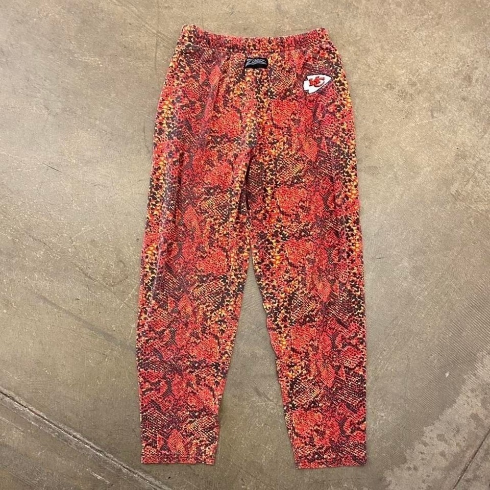 Vintage Kansas City Chiefs Zubaz Zebra Print 90s NFL Pants Size Large